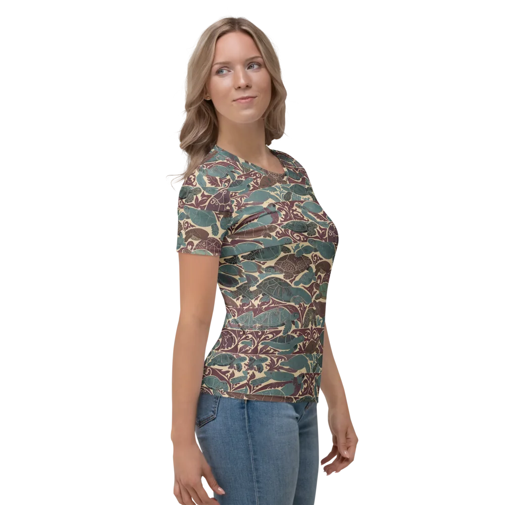 Mariner’s Mosaic on Women's Crew Neck T-Shirt — Right