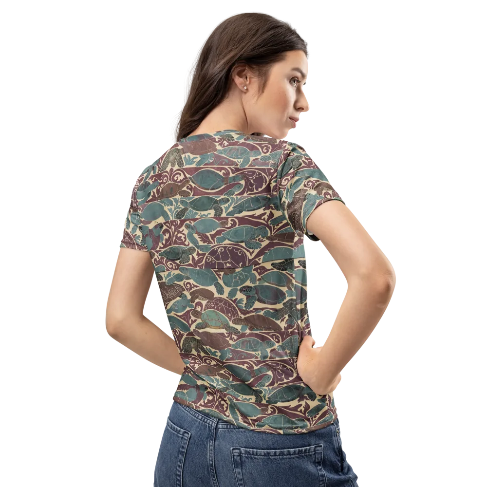 Mariner’s Mosaic on Women's Crew Neck T-Shirt — Back