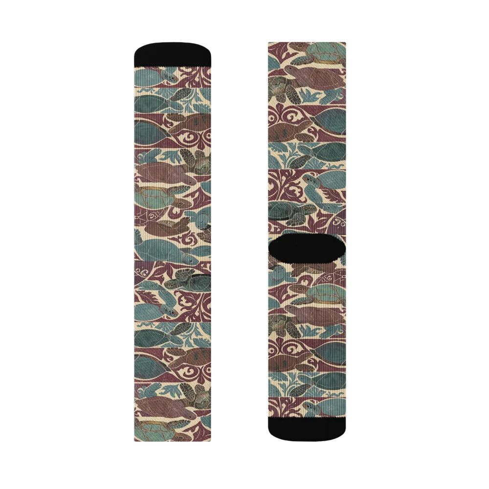 Mariner’s Mosaic on Socks — Left Sock