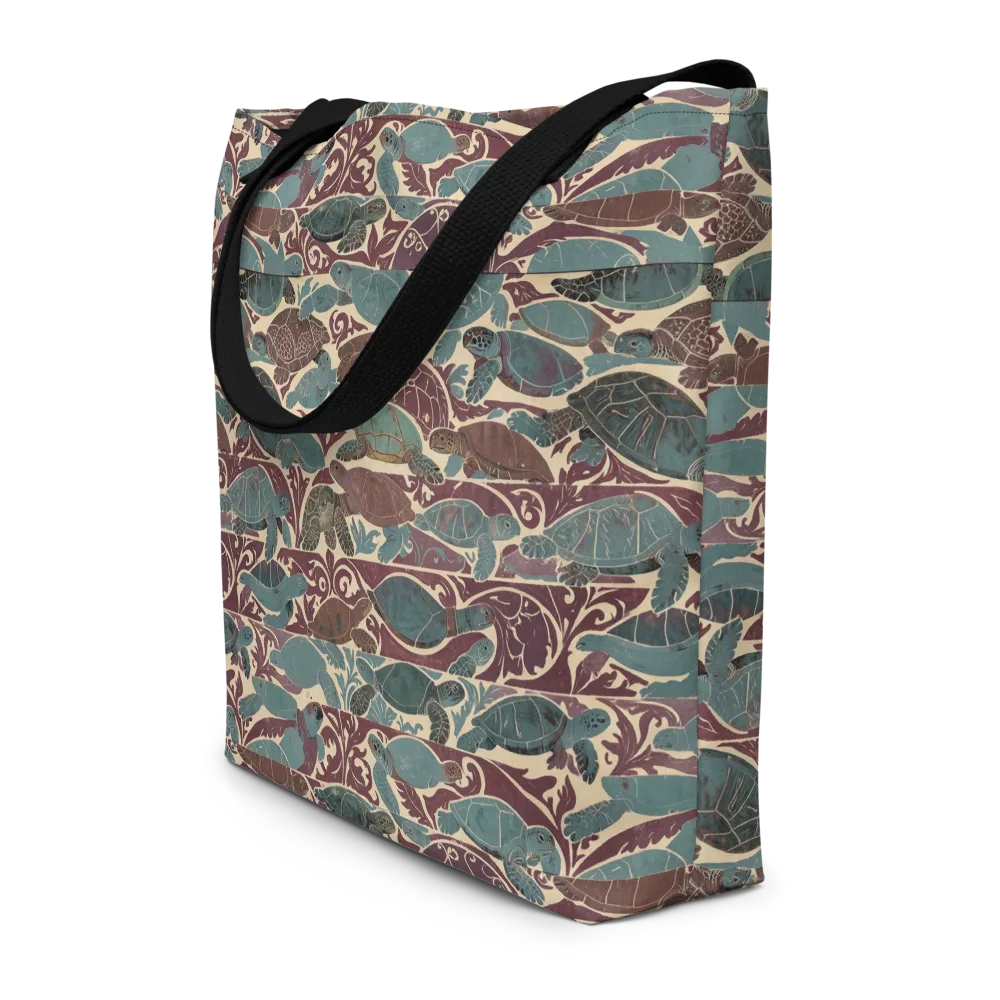 Mariner’s Mosaic on Large Tote Bag W/ Pocket — Front
