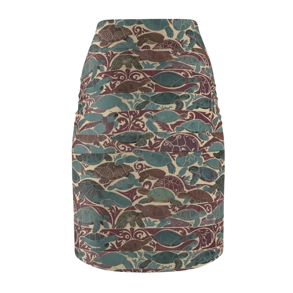 Mariner’s Mosaic on Pencil Skirt — Back