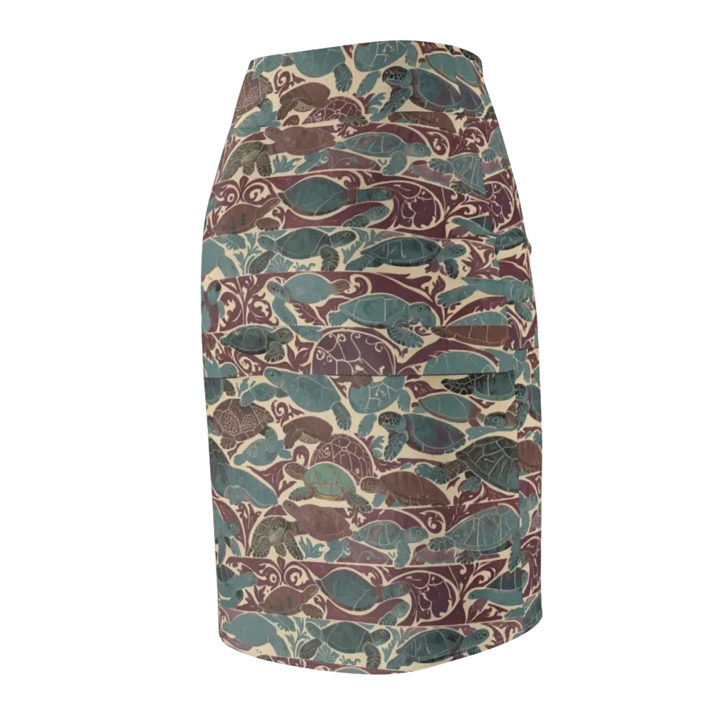Mariner’s Mosaic on Pencil Skirt — Back Side