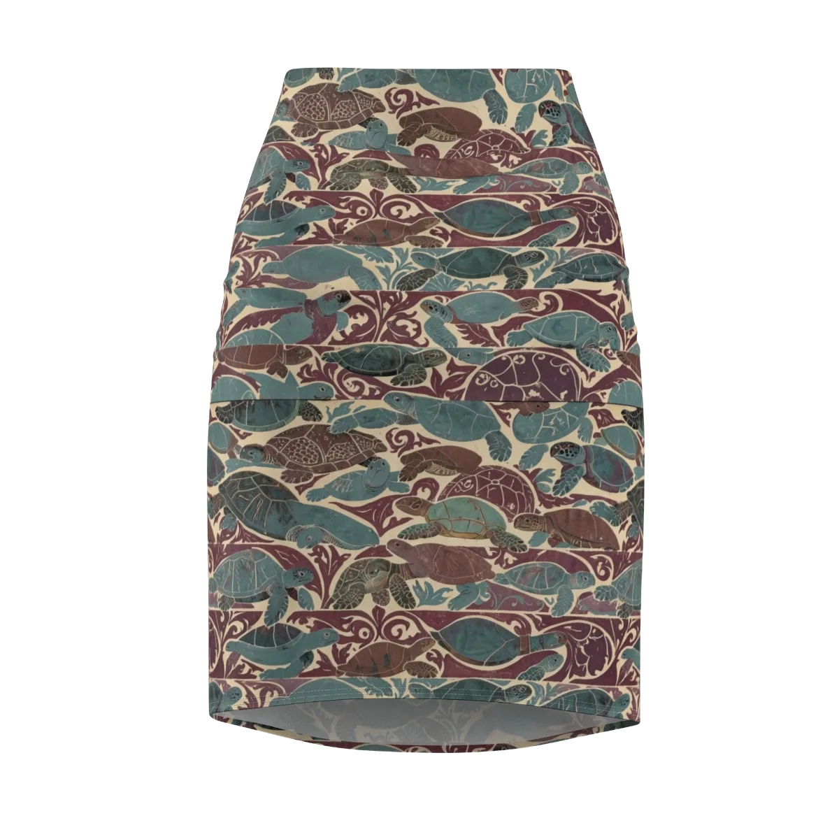 Mariner’s Mosaic on Pencil Skirt — Front