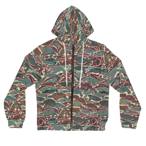 Mariner’s Mosaic on a Women's Full-Zip Hoodie