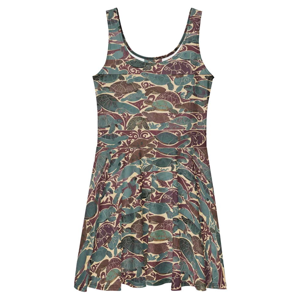 Mariner’s Mosaic on Skater Dress — Front