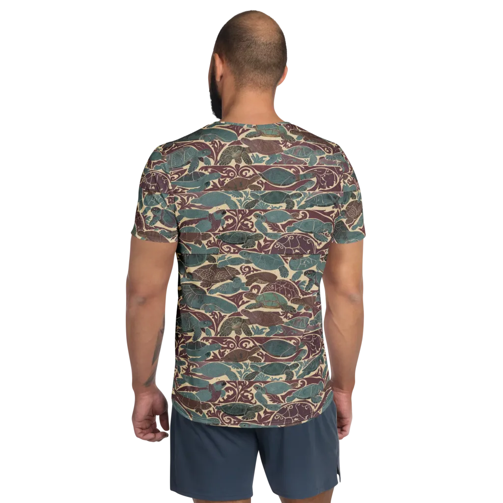 Mariner’s Mosaic on Men's Athletic T-Shirt — Back