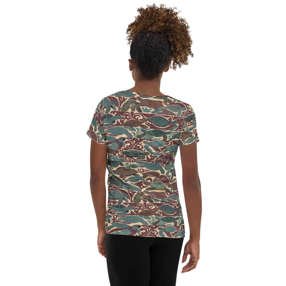 Mariner’s Mosaic on Women's Athletic T-Shirt — Back