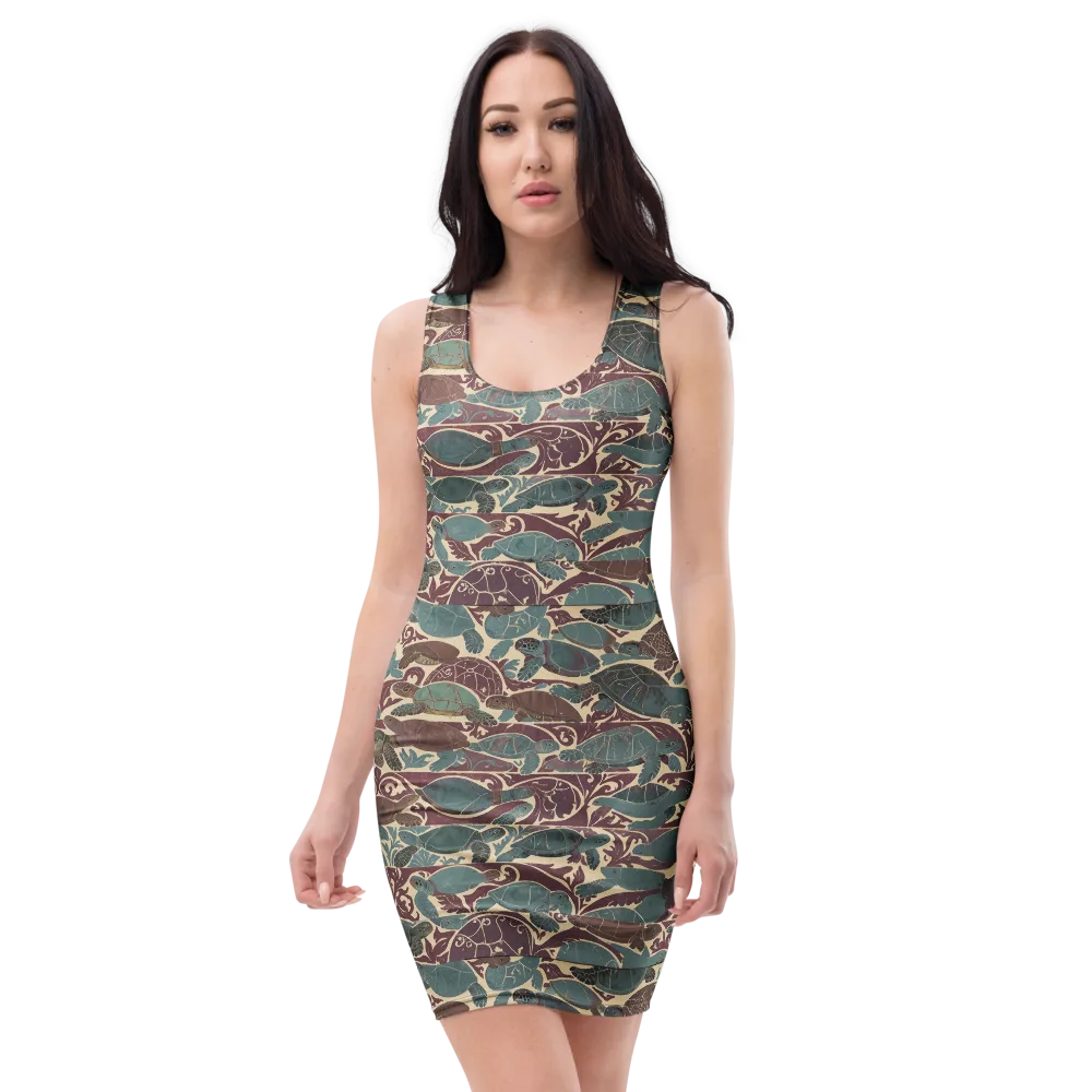 Mariner’s Mosaic on Bodycon Dress — Front