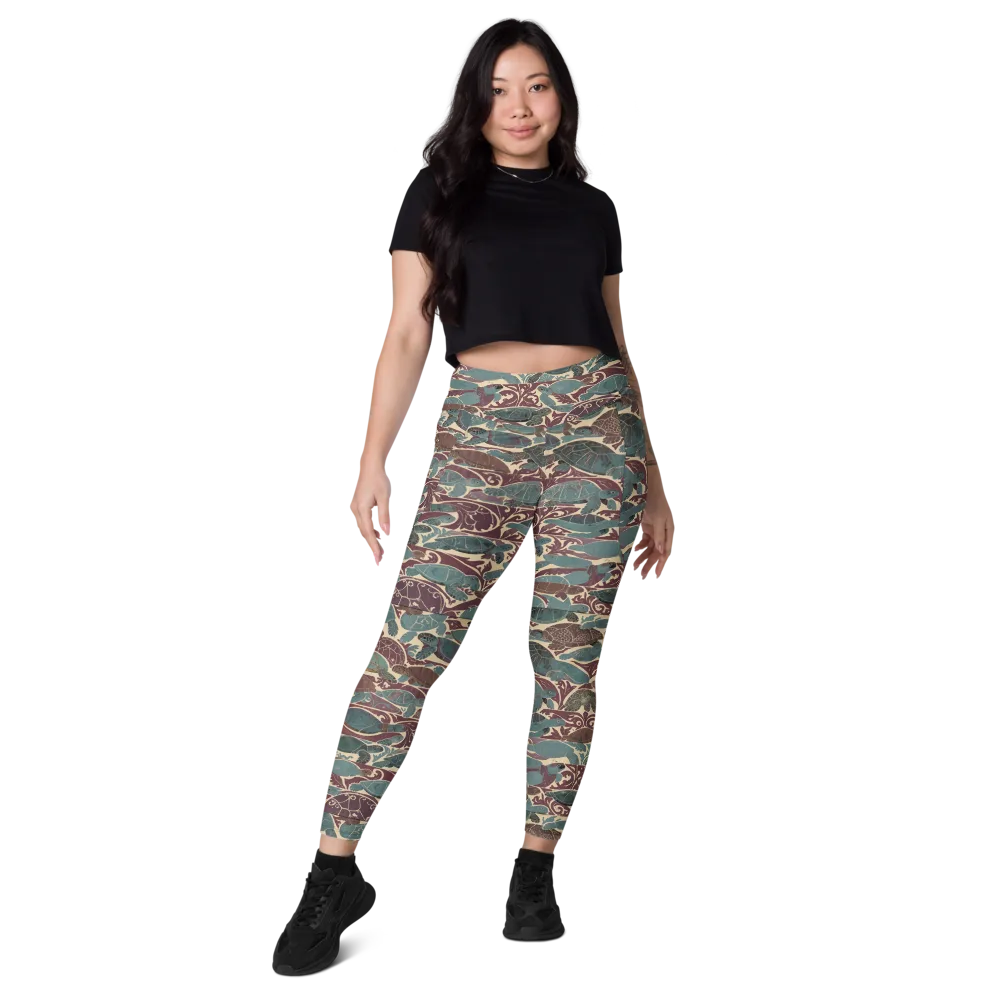 Mariner’s Mosaic on Leggings with Pockets — Front