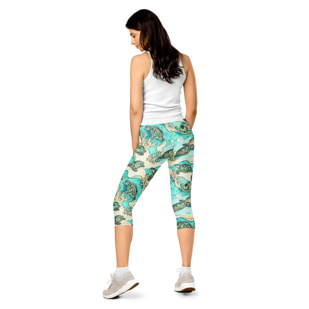 Lagoon Wanderers on Capri Leggings — Back