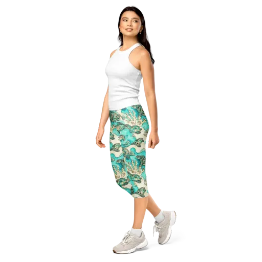 Lagoon Wanderers on a Capri Leggings