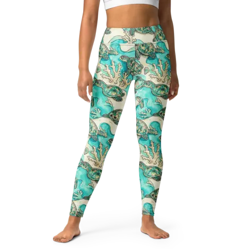 Lagoon Wanderers on a Yoga Leggings
