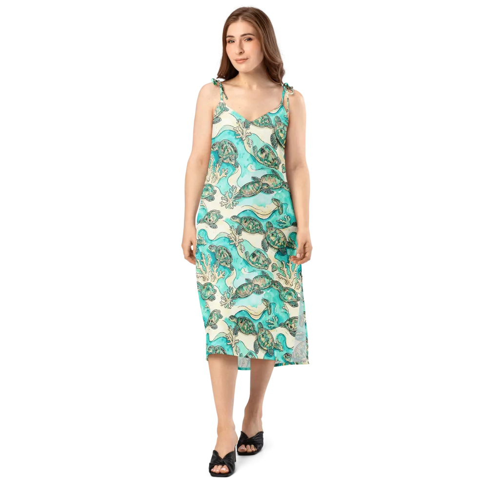 Lagoon Wanderers on Slip Dress — Front