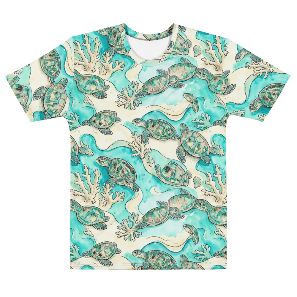 Lagoon Wanderers on Men's Cotton Crew Neck T-Shirt — Front