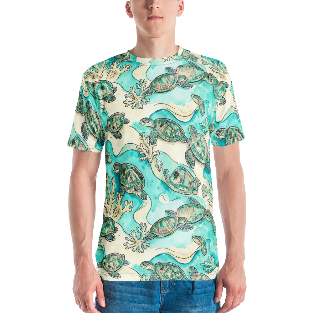 Lagoon Wanderers on Men's Crew Neck T-Shirt — Front