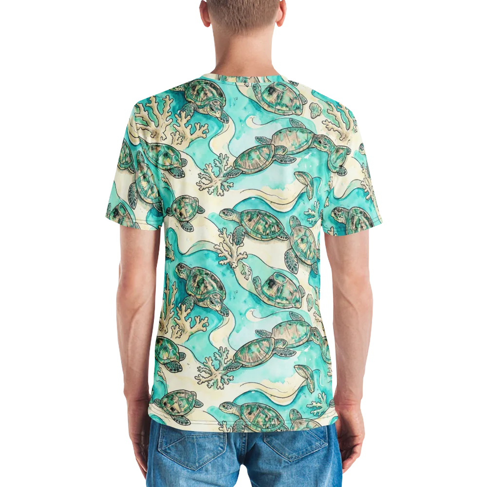 Lagoon Wanderers on Men's Crew Neck T-Shirt — Back