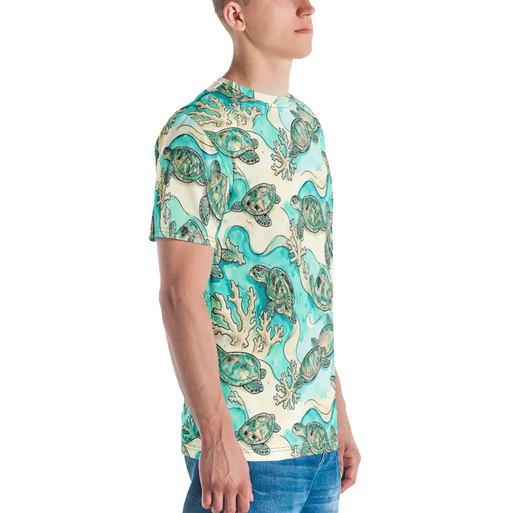 Lagoon Wanderers on Men's Crew Neck T-Shirt — Right