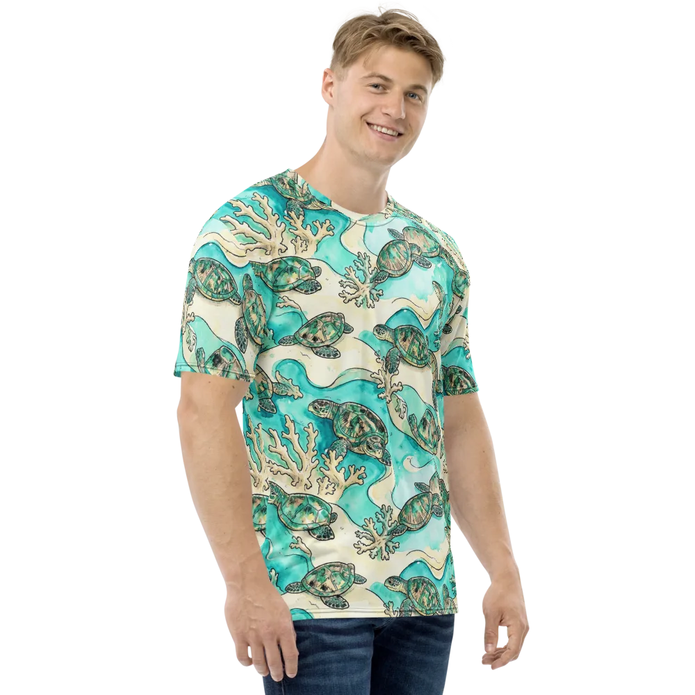 Lagoon Wanderers on Men's Crew Neck T-Shirt — Right