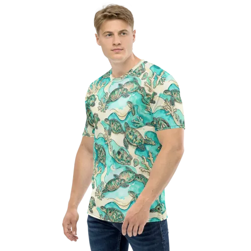 Lagoon Wanderers on a Men's Crew Neck T-Shirt