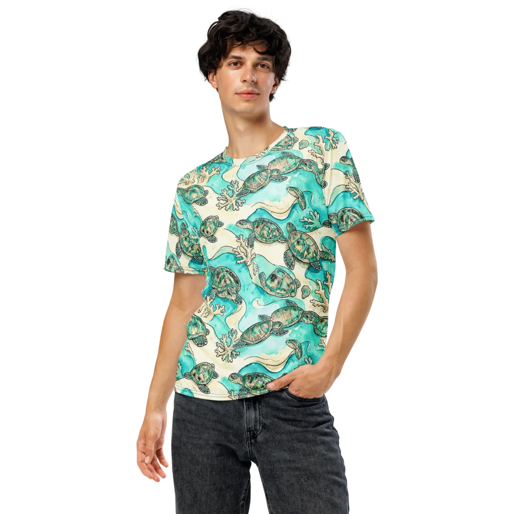 Lagoon Wanderers on Men's Crew Neck T-Shirt — Front