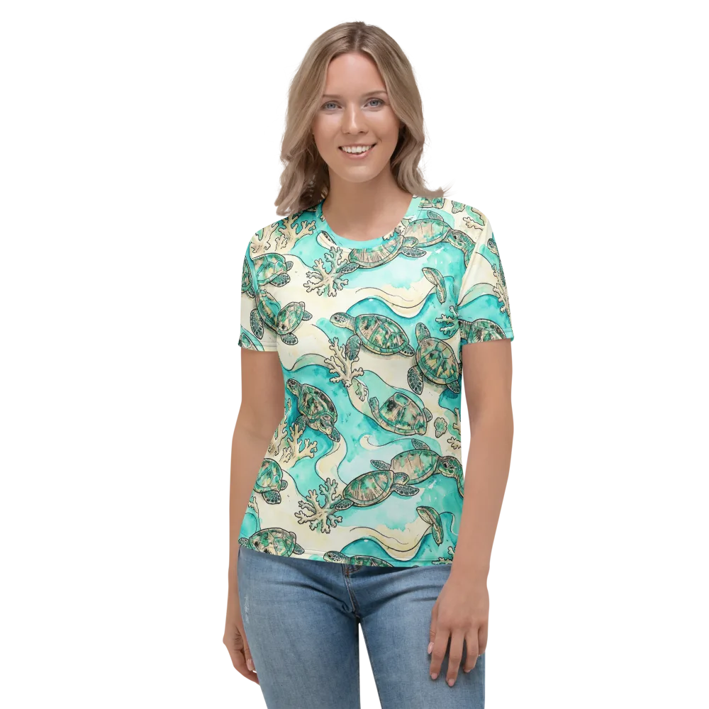 Lagoon Wanderers on Women's Crew Neck T-Shirt — Front