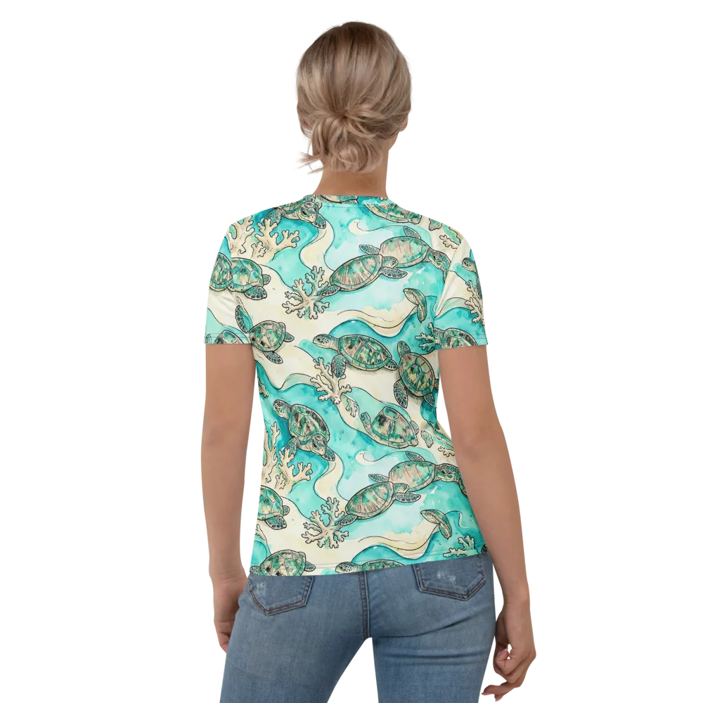 Lagoon Wanderers on Women's Crew Neck T-Shirt — Back
