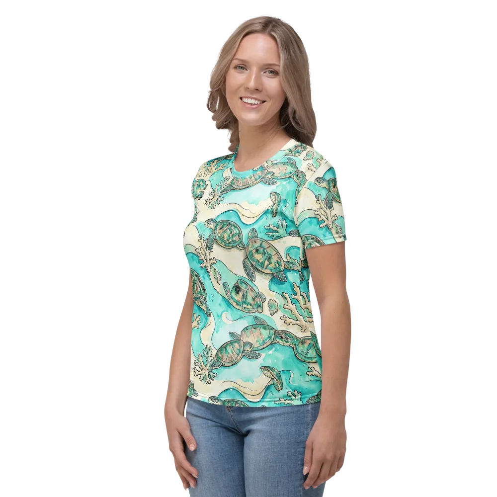 Lagoon Wanderers on Women's Crew Neck T-Shirt — Left