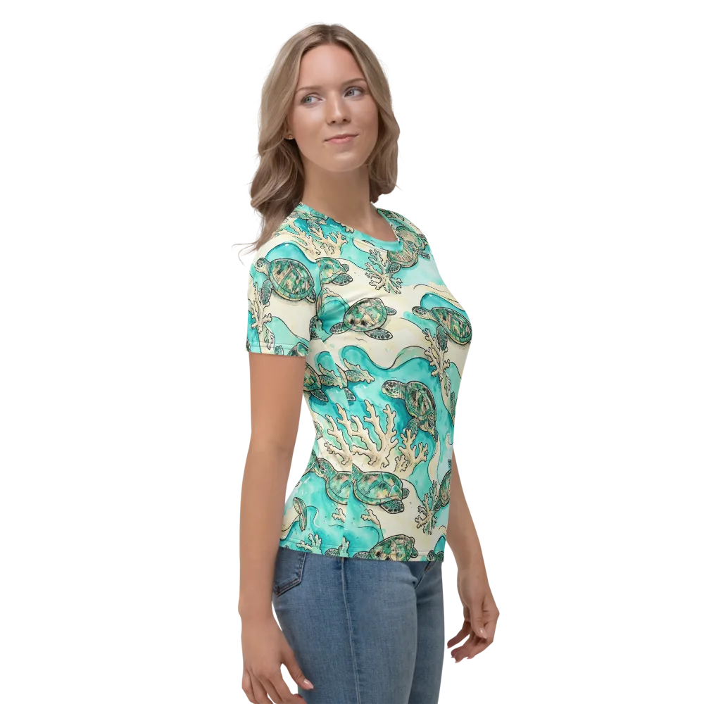 Lagoon Wanderers on Women's Crew Neck T-Shirt — Right
