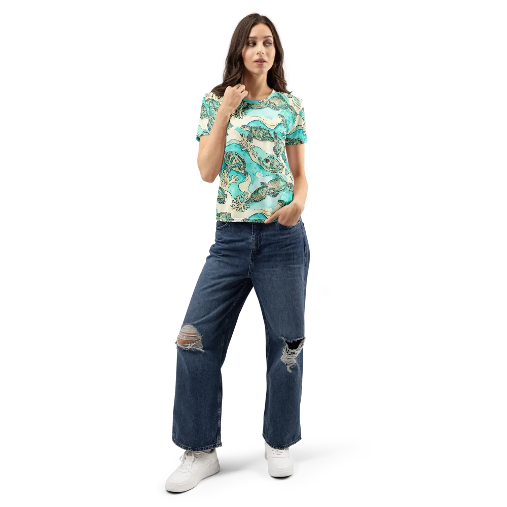 Lagoon Wanderers on Women's Crew Neck T-Shirt — Front
