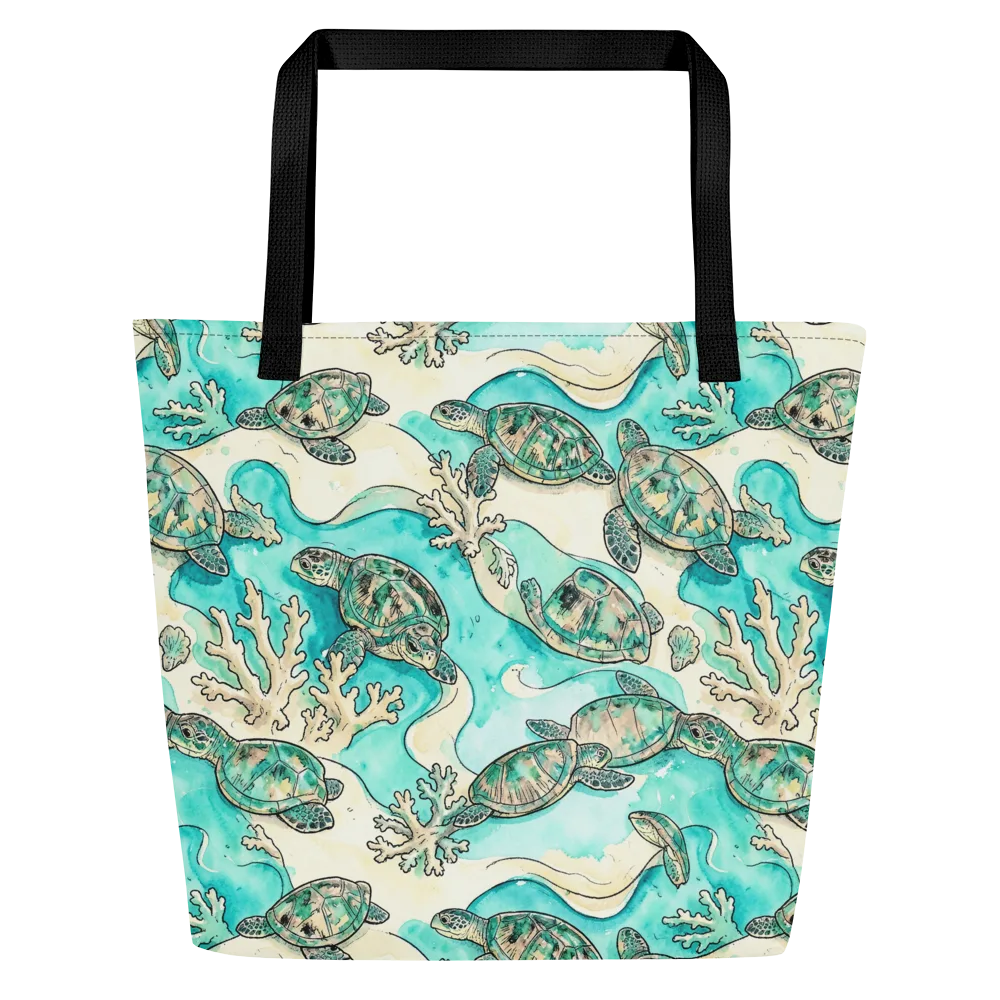 Lagoon Wanderers on Large Tote Bag W/ Pocket — Front