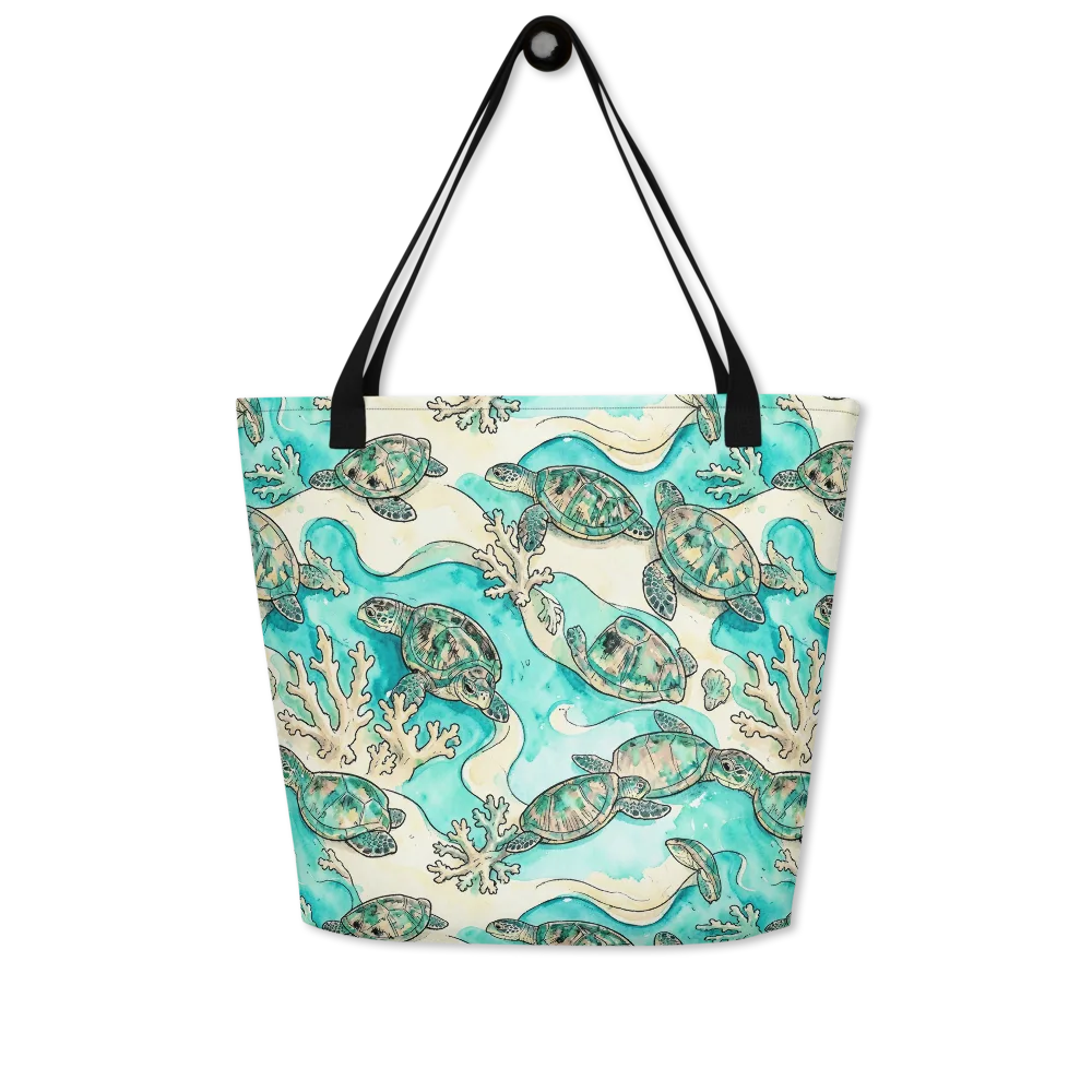 Lagoon Wanderers on Large Tote Bag W/ Pocket — Front