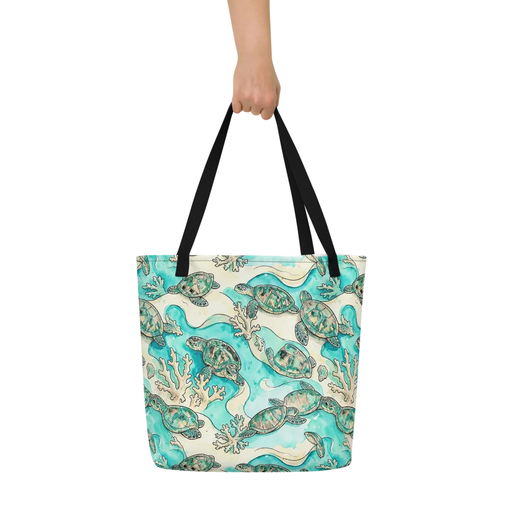 Lagoon Wanderers on Large Tote Bag W/ Pocket — Front