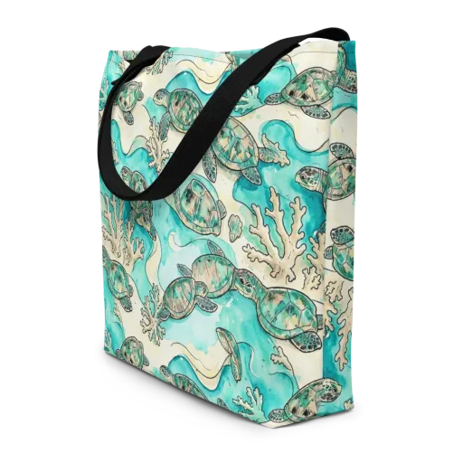 Lagoon Wanderers on a Large Tote Bag W/ Pocket