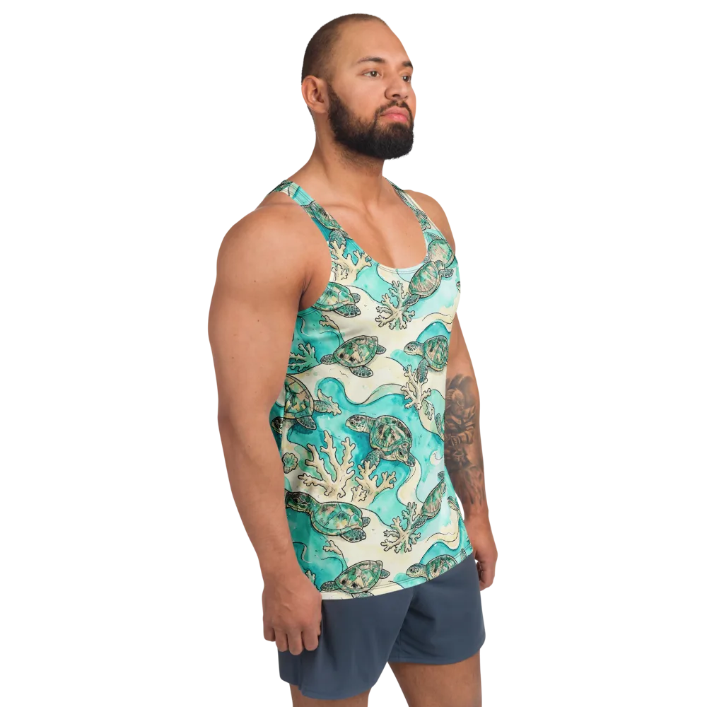 Lagoon Wanderers on Men's Tank Top — Right Front