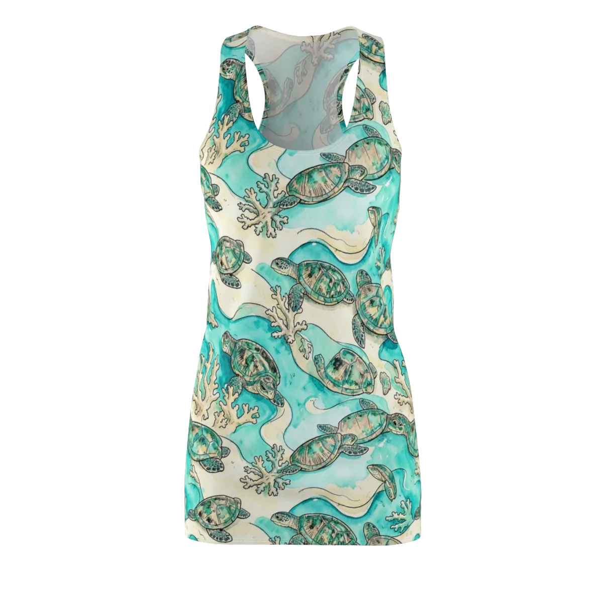 Lagoon Wanderers on Racerback Dress — Front