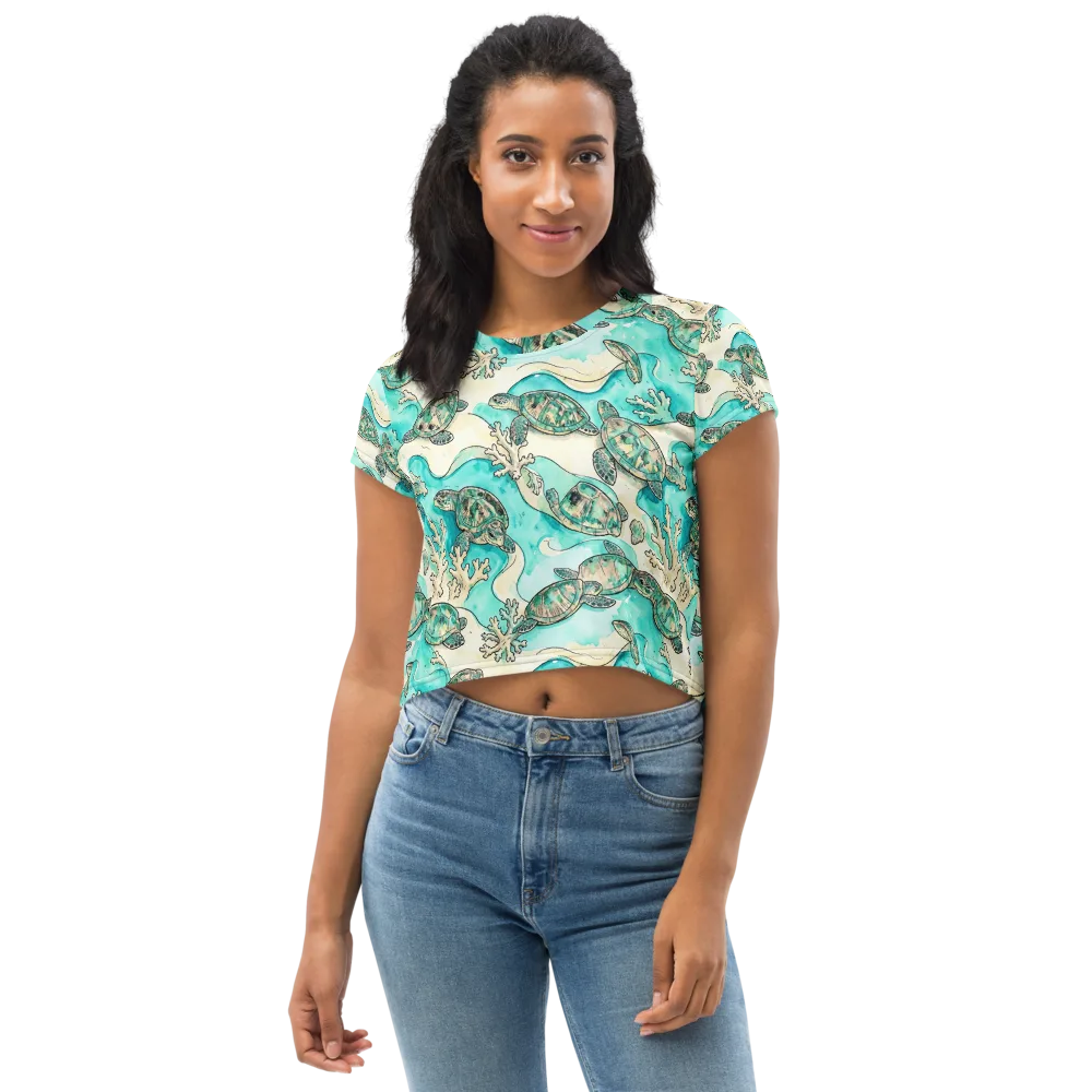Lagoon Wanderers on Crop Tee — Front