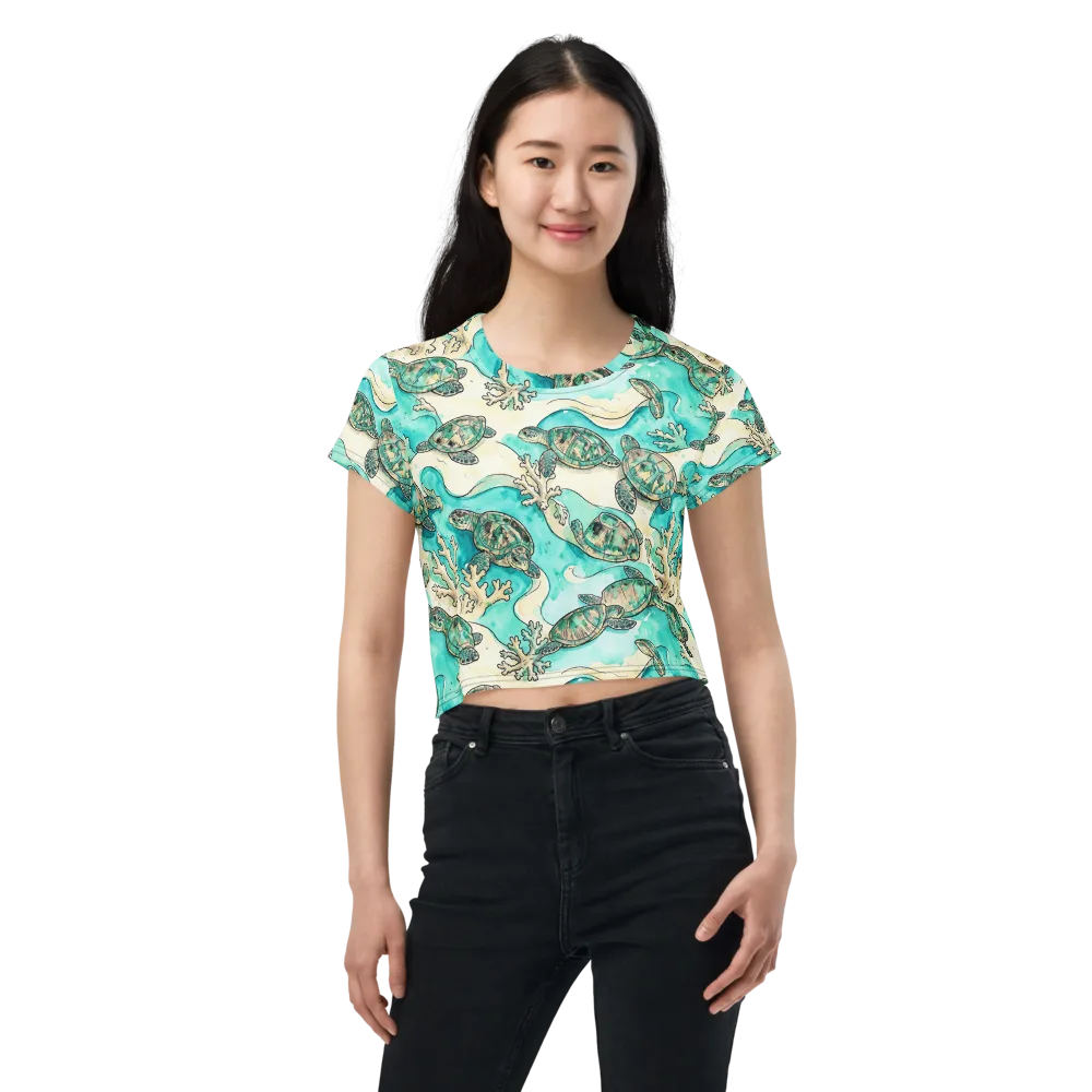 Lagoon Wanderers on Crop Tee — Front