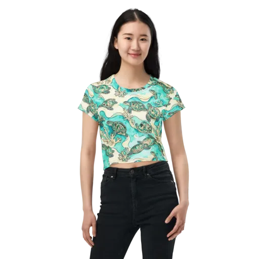 Lagoon Wanderers on a Crop Tee