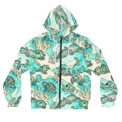 Lagoon Wanderers on a Women's Full-Zip Hoodie