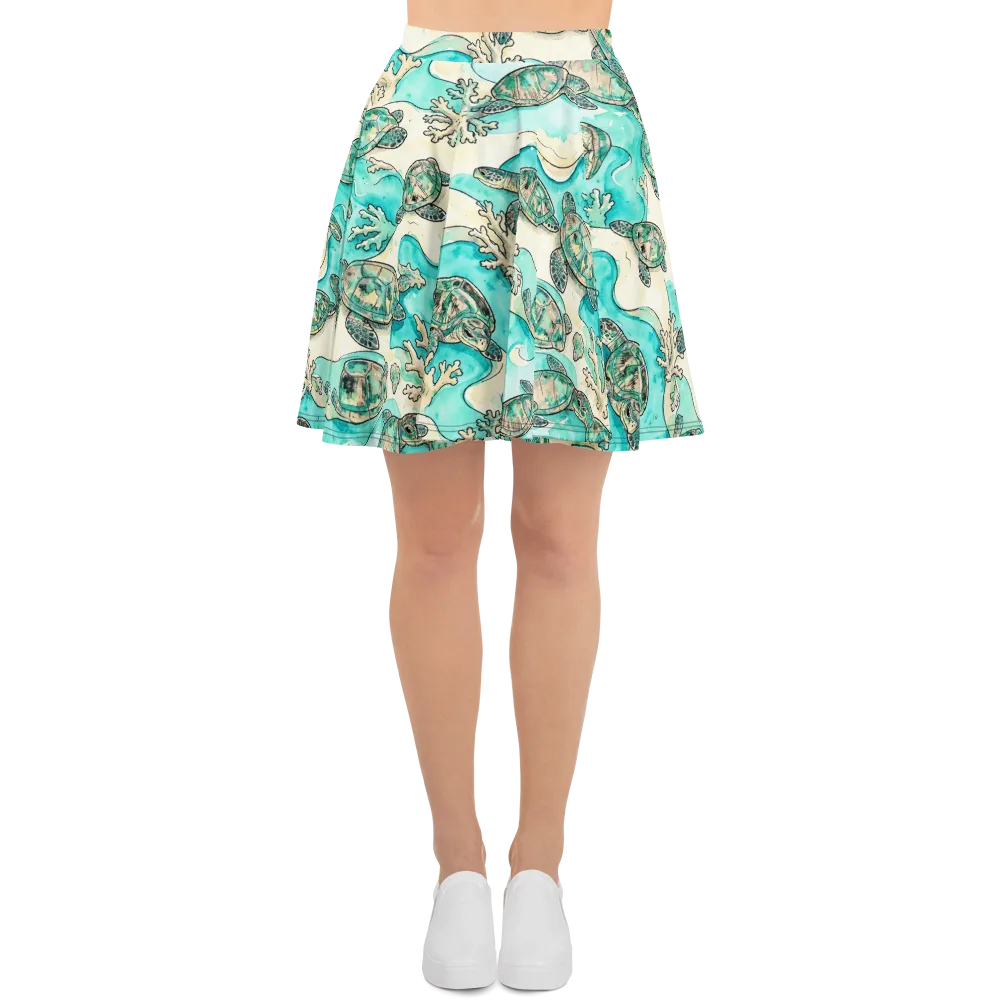 Lagoon Wanderers on Skater Skirt — Front
