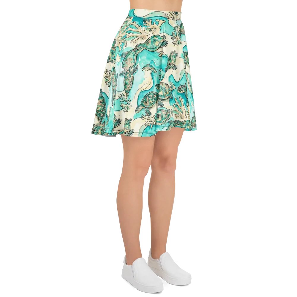 Lagoon Wanderers on Skater Skirt — Right