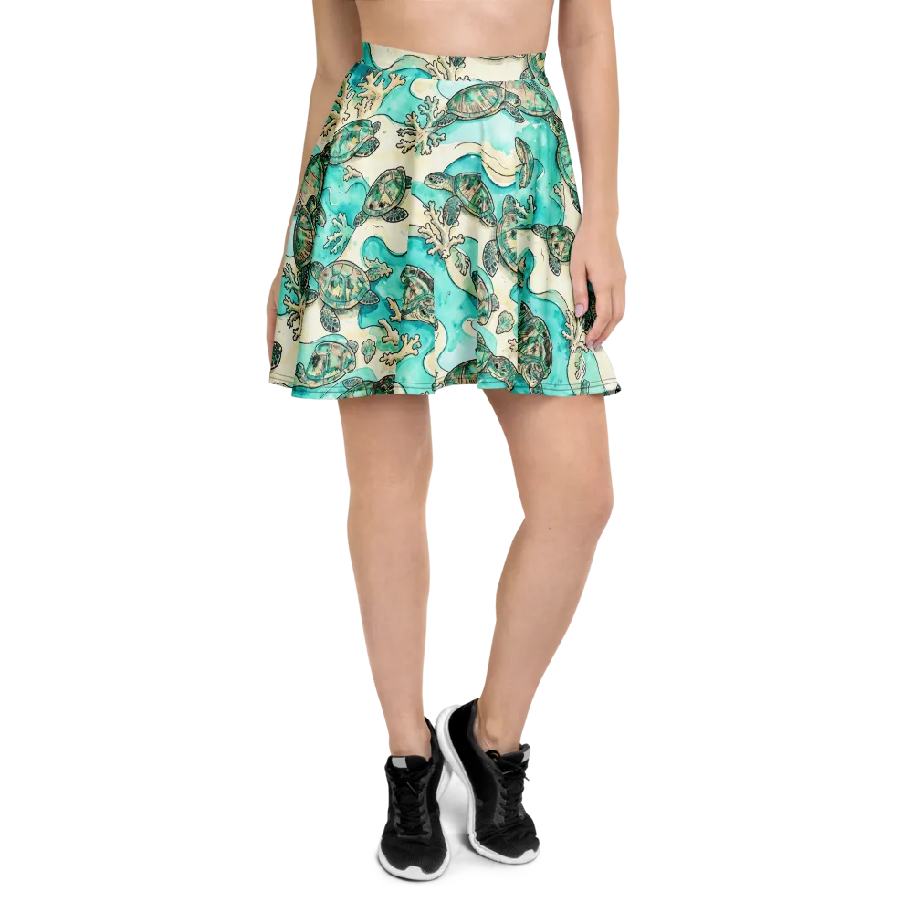 Lagoon Wanderers on Skater Skirt — Front