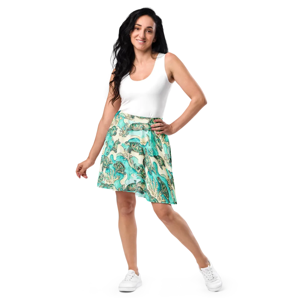 Lagoon Wanderers on Skater Skirt — Front