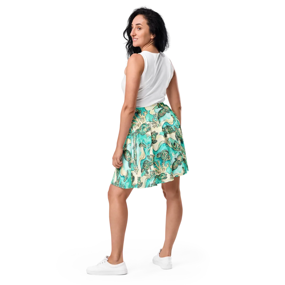 Lagoon Wanderers on Skater Skirt — Back