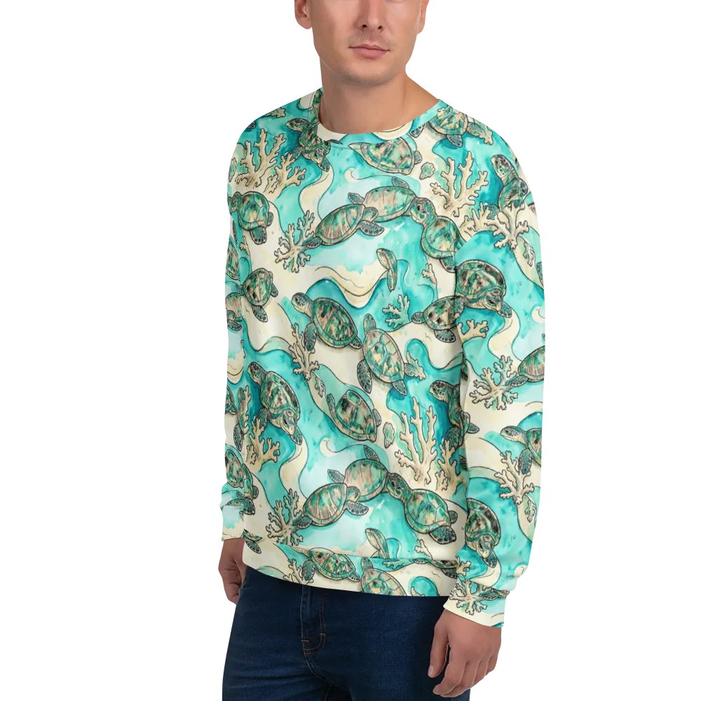 Lagoon Wanderers on Sweatshirt — Left Front