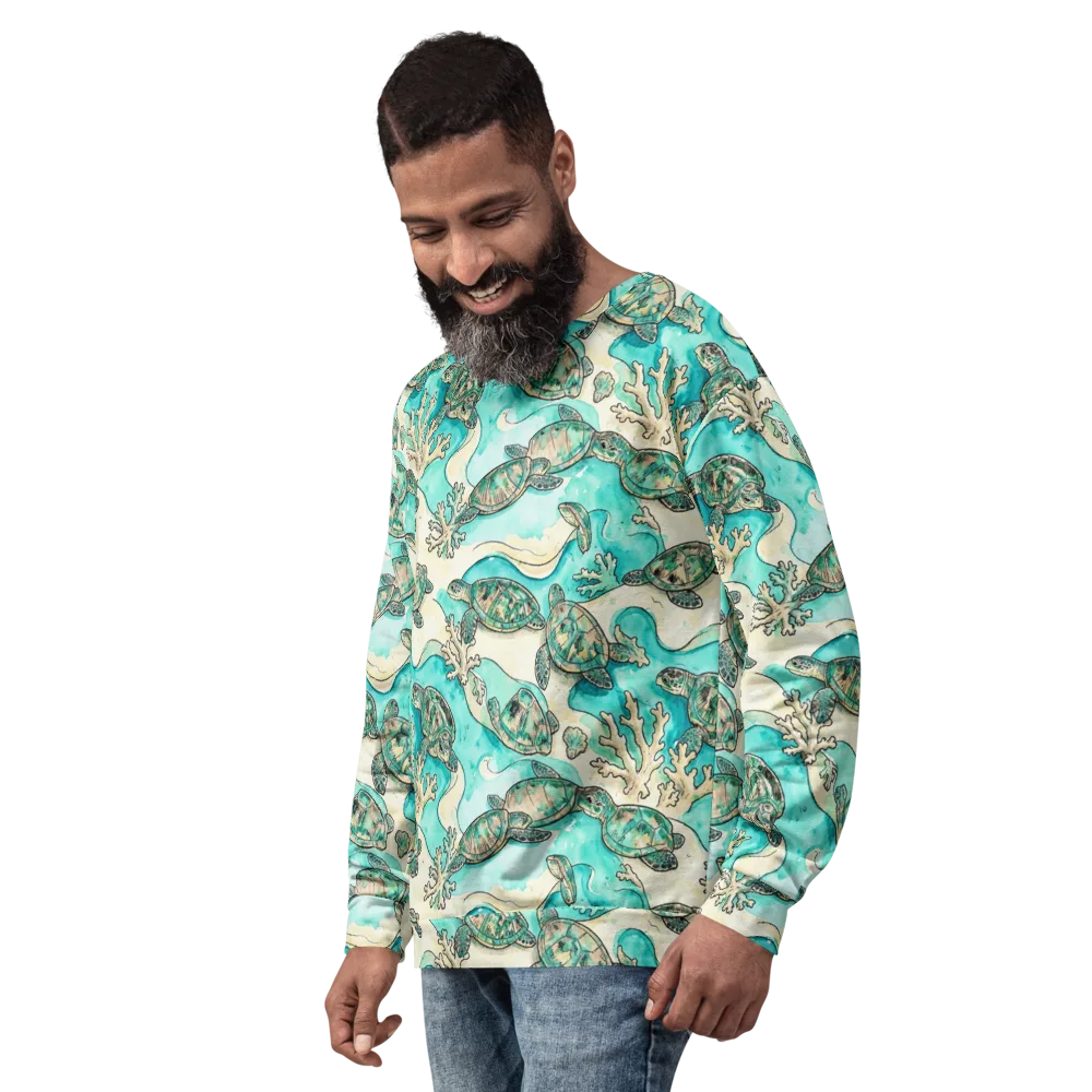 Lagoon Wanderers on Sweatshirt — Left Front