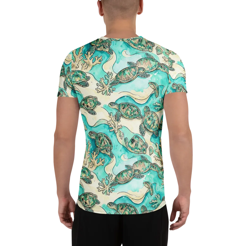 Lagoon Wanderers on Men's Athletic T-Shirt — Back