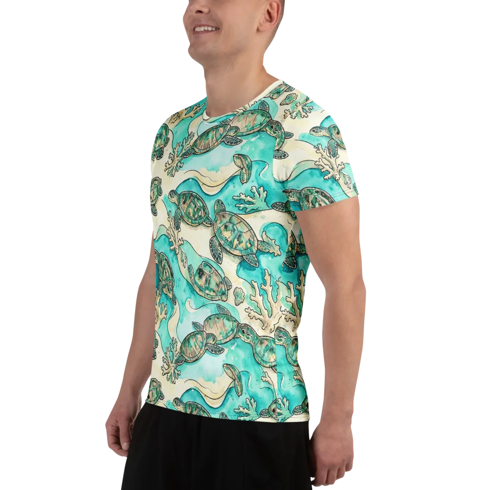 Lagoon Wanderers on Men's Athletic T-Shirt — Left