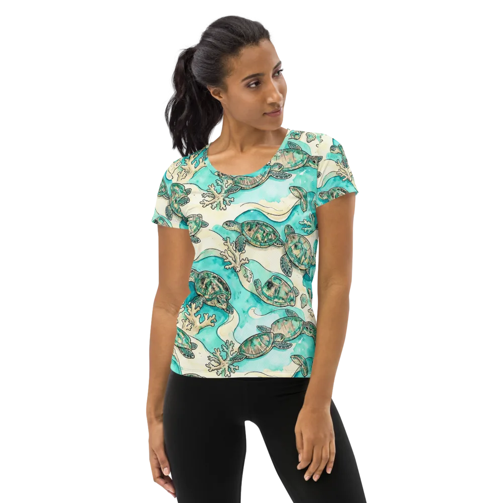 Lagoon Wanderers on Women's Athletic T-Shirt — Front