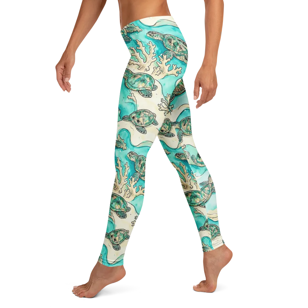 Lagoon Wanderers on Leggings — Left
